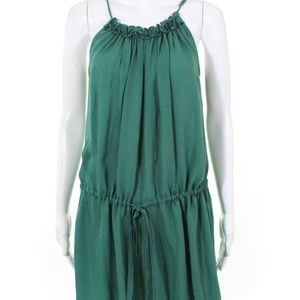 Joie Green 100% Silk Ruffle Mini Sundress Size XS